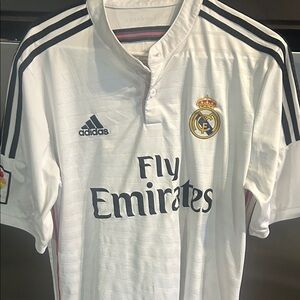 Adidas White and Black Real Madrid Cristiano Ronaldo Jersey
